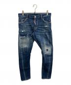 DSQUARED2ディースクエアード）の古着「Sexy Twist Jean ダメージ加工デニムパンツ」｜インディゴ