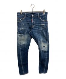 DSQUARED2（ディースクエアード）の古着「Sexy Twist Jean ダメージ加工デニムパンツ」｜インディゴ