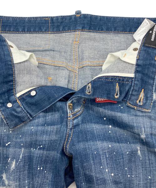 DSQUARED2（ディースクエアード）DSQUARED2 (ディースクエアード) Sexy Twist Jean ダメージ加工デニムパンツ インディゴ サイズ:46の古着・服飾アイテム
