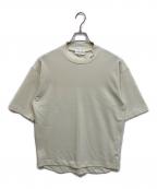 LACOSTEラコステ）の古着「5分袖モックネックサマーニットTシャツ」｜アイボリー
