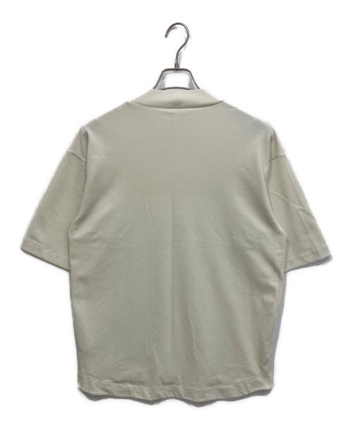 LACOSTE（ラコステ）LACOSTE (ラコステ) 5分袖モックネックサマーニットTシャツ アイボリー サイズ:Sの古着・服飾アイテム