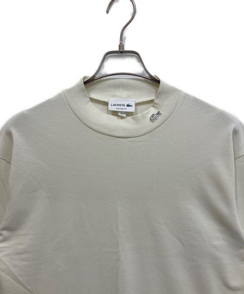 LACOSTE（ラコステ）LACOSTE (ラコステ) 5分袖モックネックサマーニットTシャツ アイボリー サイズ:Sの古着・服飾アイテム