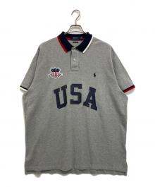 POLO RALPH LAUREN（ポロ・ラルフローレン）の古着「USAプリント ポロシャツ」｜グレー