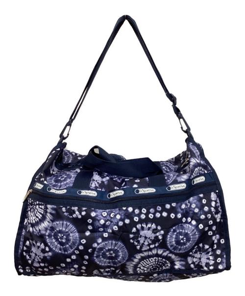 LeSportsac（レスポートサック）LeSportsac (レスポートサック) 絞り和柄ボストンバッグ ネイビーの古着・服飾アイテム