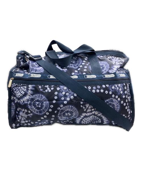 LeSportsac（レスポートサック）LeSportsac (レスポートサック) 絞り和柄ボストンバッグ ネイビーの古着・服飾アイテム