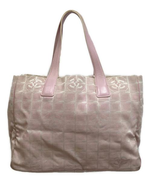 CHANEL（シャネル）CHANEL (シャネル) ニュートラベルライン トートバッグ ピンクの古着・服飾アイテム
