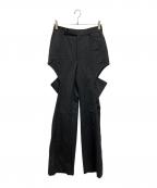 JOHN LAWRENCE SULLIVANジョン ローレンス サリバン）の古着「GABARDINE HOLLOWED OUT TROUSERS」｜ネイビー