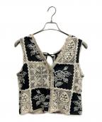 MAISON SPECIALメゾンスペシャル）の古着「2way Embroidery Vest」｜ホワイト×ブラック