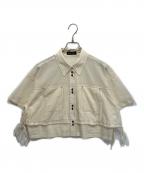 MAISON SPECIALメゾンスペシャル）の古着「Color Stitch Short Shirt」｜アイボリー