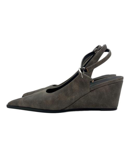 MAISON SPECIAL（メゾンスペシャル）MAISON SPECIAL (メゾンスペシャル) 2way wedge sole pumps グレー サイズ:37の古着・服飾アイテム