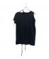 ANN DEMEULEMEESTER（アンドゥムルメステール）の古着「リボンデザインアシンメトリーT」｜ブラック