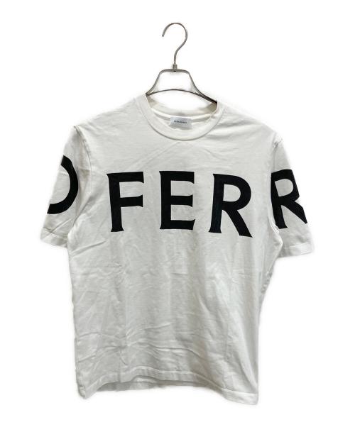 Ferragamo（フェラガモ）Ferragamo (フェラガモ) ビッグロゴTEE ホワイト×ブラック サイズ:Ｓの古着・服飾アイテム