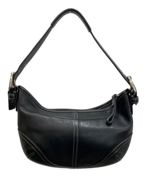 COACH（コーチ）COACH (コーチ) レザー ワンショルダーバッグ ブラックの古着・服飾アイテム