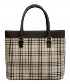 BURBERRYバーバリー）の古着「ノバチェックトートバッグ」｜ベージュ×ブラウン