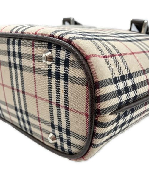BURBERRY（バーバリー）BURBERRY (バーバリー) ノバチェックトートバッグ ベージュ×ブラウンの古着・服飾アイテム