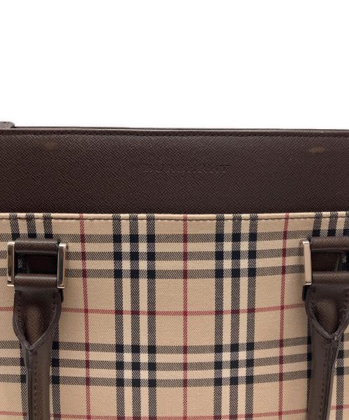 BURBERRY（バーバリー）BURBERRY (バーバリー) ノバチェックトートバッグ ベージュ×ブラウンの古着・服飾アイテム