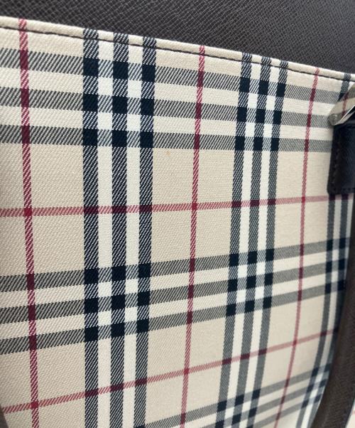 BURBERRY（バーバリー）BURBERRY (バーバリー) ノバチェックトートバッグ ベージュ×ブラウンの古着・服飾アイテム