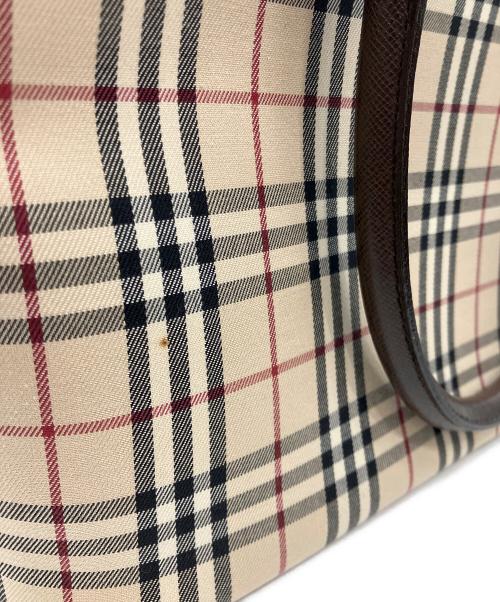 BURBERRY（バーバリー）BURBERRY (バーバリー) ノバチェックトートバッグ ベージュ×ブラウンの古着・服飾アイテム