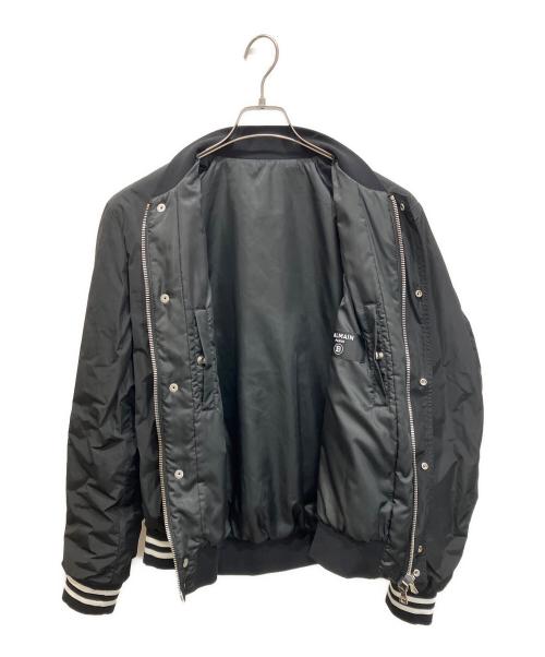 BALMAIN（バルマン）BALMAIN (バルマン) BH1 NYLON BOMBER JACKET ボンバージャケット ブラック サイズ:48の古着・服飾アイテム