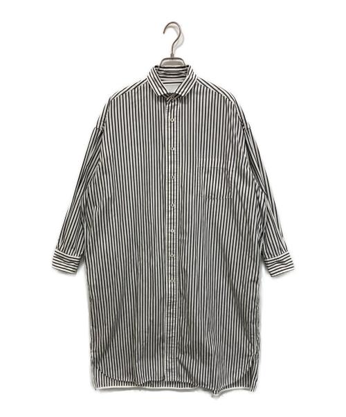 ticca（ティッカ）ticca (ティッカ) シャツワンピース ホワイト×ブラック サイズ:freeの古着・服飾アイテム