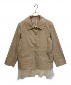 Honey mi Honeyハニーミーハニー）の古着「pinstripe tulle docking jacket/ピンストライプ チュール ドッキング ジャケット」｜ベージュ