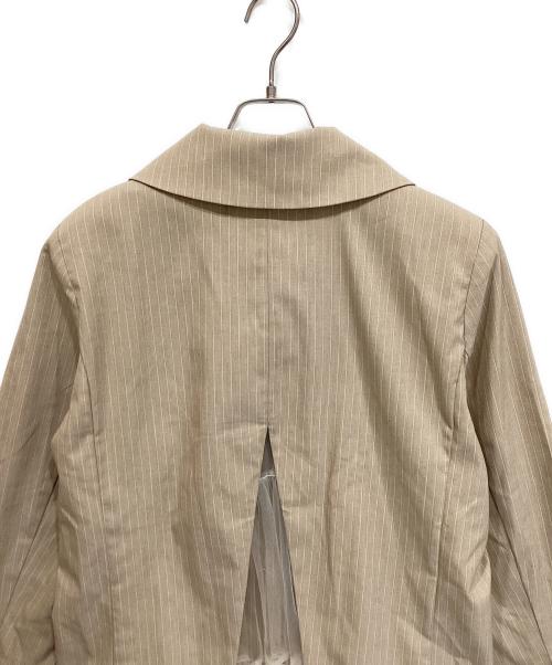 Honey mi Honey（ハニーミーハニー）Honey mi Honey (ハニーミーハニー) pinstripe tulle docking jacket/ピンストライプ チュール ドッキング ジャケット ベージュ サイズ:FREEの古着・服飾アイテム