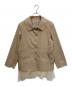 Honey mi Honey（ハニーミーハニー）の古着「pinstripe tulle docking jacket/ピンストライプ チュール ドッキング ジャケット」｜ベージュ