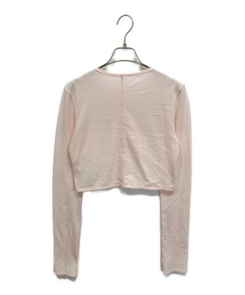 SORIN（ソリン）sorin (ソリン) Soft Cotton Mini Cardigan ソフトコットン ミニカーディガン ピンク サイズ:38の古着・服飾アイテム