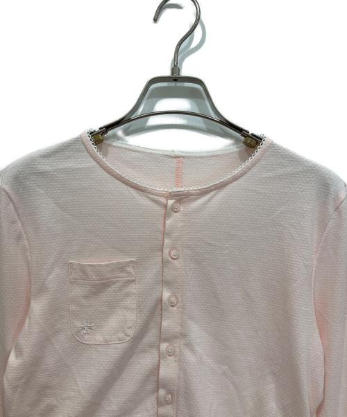 SORIN（ソリン）sorin (ソリン) Soft Cotton Mini Cardigan ソフトコットン ミニカーディガン ピンク サイズ:38の古着・服飾アイテム