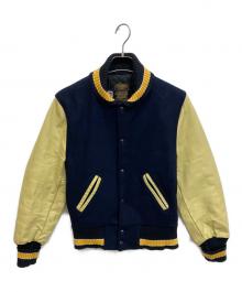 skookum×ARROWHEAD（スクーカム×アローヘッド）の古着「アワードジャケット」｜ネイビー×イエロー