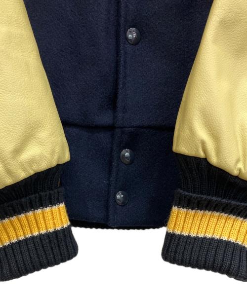 skookum（スクーカム）skookum (スクーカム) ARROWHEAD (アローヘッド) アワードジャケット ネイビー×イエロー サイズ:Sの古着・服飾アイテム