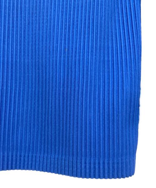 HOMME PLISSE ISSEY MIYAKE（オム プリッセ イッセイ ミヤケ）HOMME PLISSE ISSEY MIYAKE (オム プリッセ イッセイ ミヤケ) タートルネック プリーツカットソー ブルー サイズ:2の古着・服飾アイテム