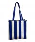 INOUI EDITIONS (イヌイエディションズ) BALDO STRIPES コットントートバッグ ホワイト×ブルー：8000円