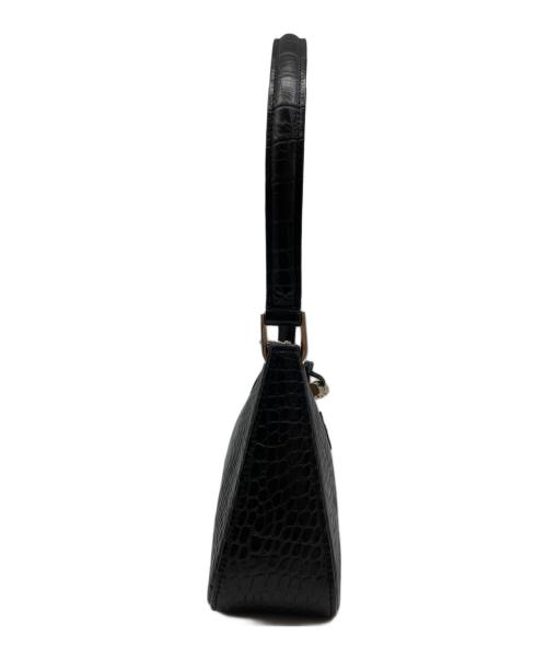 LONGCHAMP（ロンシャン）LONGCHAMP (ロンシャン) クロコ型押し ロゾ ワンショルダーバッグ ブラックの古着・服飾アイテム