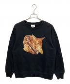 BURBERRYバーバリー）の古着「22SS ディアグラフィック コットンスウェットシャツ」｜ブラック