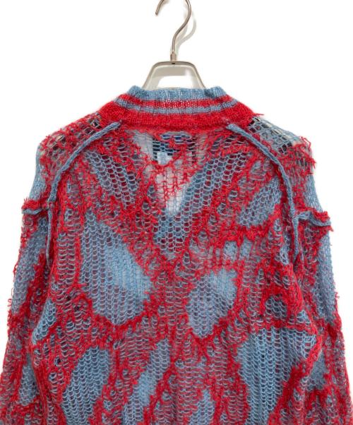 MAISON SPECIAL（メゾンスペシャル）MAISON SPECIAL (メゾンスペシャル) Mohair Sheer V-Neck Knit Pullover ブルー サイズ:SIZE1の古着・服飾アイテム