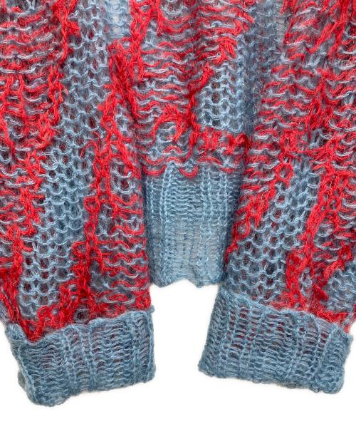 MAISON SPECIAL（メゾンスペシャル）MAISON SPECIAL (メゾンスペシャル) Mohair Sheer V-Neck Knit Pullover ブルー サイズ:SIZE1の古着・服飾アイテム