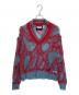 MAISON SPECIAL（メゾンスペシャル）の古着「Mohair Sheer V-Neck Knit Pullover」｜ブルー