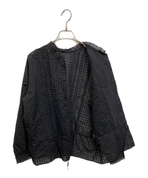 maison de soil（メゾンドソイル）maison de soil (メゾンドソイル) コットンシルクブラウス ブラック サイズ:SIZEⅡの古着・服飾アイテム