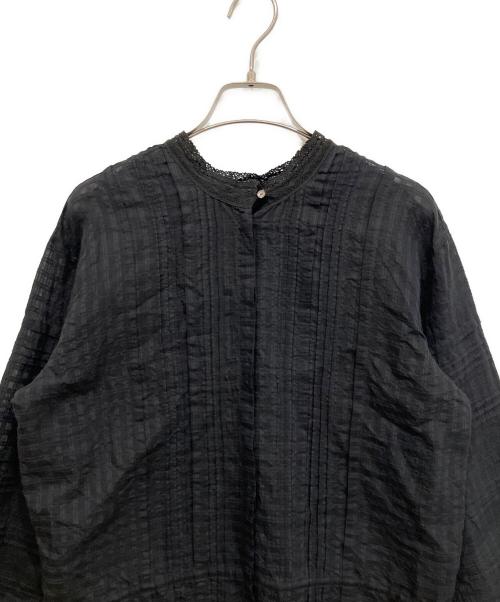 maison de soil（メゾンドソイル）maison de soil (メゾンドソイル) コットンシルクブラウス ブラック サイズ:SIZEⅡの古着・服飾アイテム