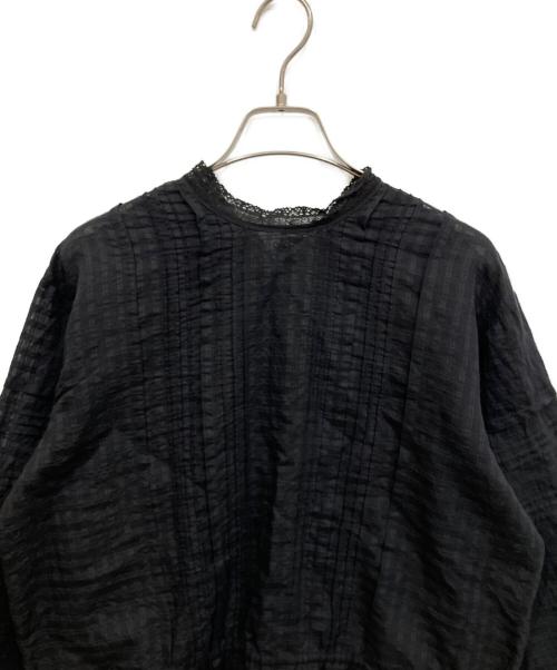 maison de soil（メゾンドソイル）maison de soil (メゾンドソイル) コットンシルクブラウス ブラック サイズ:SIZEⅡの古着・服飾アイテム