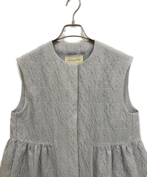 UNITED ARROWS（ユナイテッドアローズ）UNITED ARROWS (ユナイテッドアローズ) ツートーン ジャガード ベスト ライトグレー サイズ:記載なしの古着・服飾アイテム