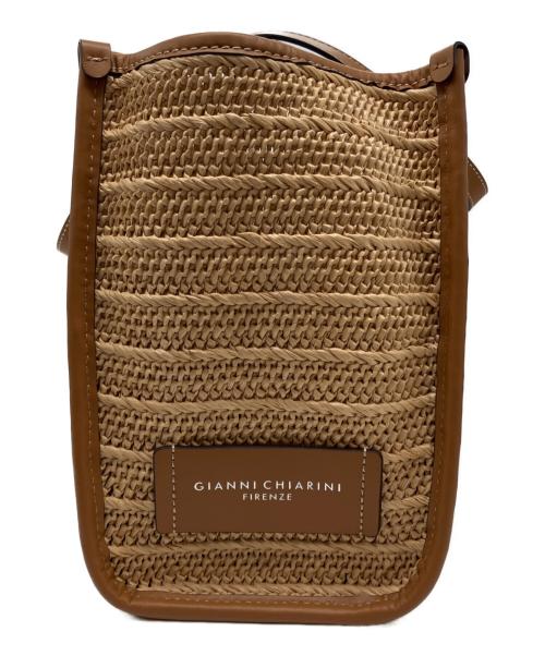 GIANNI CHIARINI（ジャンニ キアリーニ）GIANNI CHIARINI (ジャンニ キアリーニ) MARCELLA マルチェッラ カゴ トートバッグ ブラウンの古着・服飾アイテム
