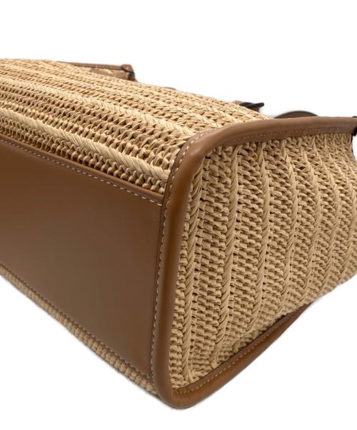 GIANNI CHIARINI（ジャンニ キアリーニ）GIANNI CHIARINI (ジャンニ キアリーニ) MARCELLA マルチェッラ カゴ トートバッグ ブラウンの古着・服飾アイテム