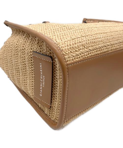 GIANNI CHIARINI（ジャンニ キアリーニ）GIANNI CHIARINI (ジャンニ キアリーニ) MARCELLA マルチェッラ カゴ トートバッグ ブラウンの古着・服飾アイテム