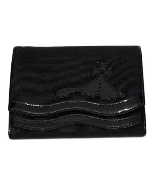 Vivienne Westwood（ヴィヴィアンウエストウッド）Vivienne Westwood (ヴィヴィアンウエストウッド) ライジングオーブ二つ折り財布 ブラックの古着・服飾アイテム