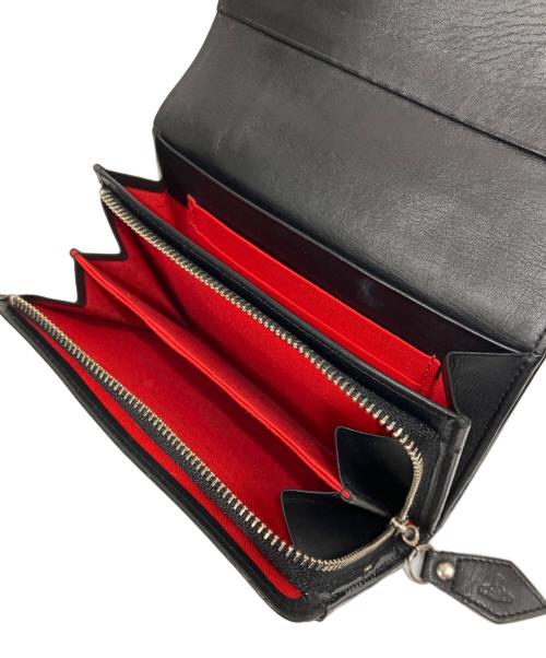 Vivienne Westwood（ヴィヴィアンウエストウッド）Vivienne Westwood (ヴィヴィアンウエストウッド) ライジングオーブ二つ折り財布 ブラックの古着・服飾アイテム