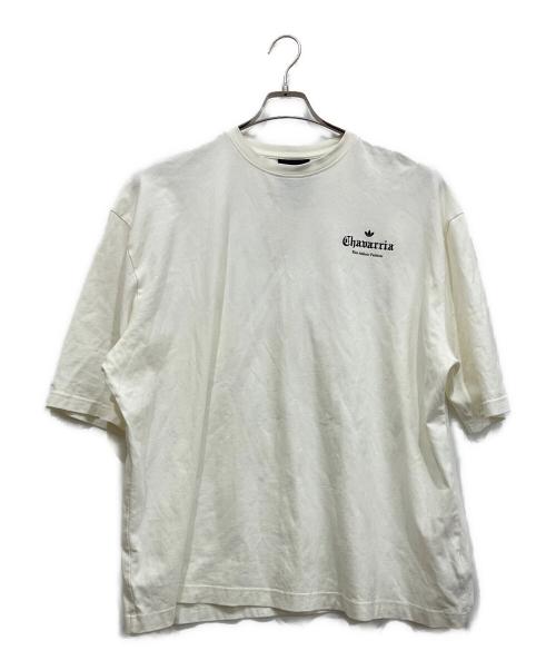 adidas（アディダス）adidas (アディダス) WILLY CHAVARRIA (ウィリーチャバリア) LOGO SHORT SLEEVE T-SHIRT ホワイト サイズ:XLの古着・服飾アイテム