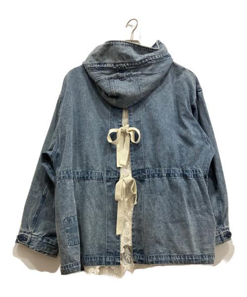 etsinta（エシンタ）etsinta (エシンタ) レースベスト付モッズコート ブルー サイズ:freeの古着・服飾アイテム