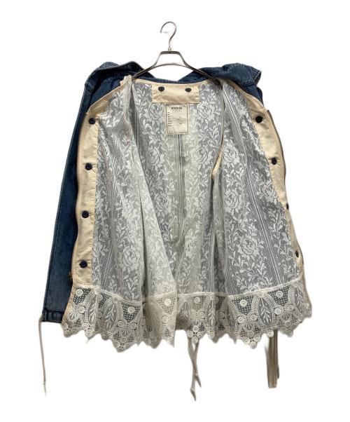 etsinta（エシンタ）etsinta (エシンタ) レースベスト付モッズコート ブルー サイズ:freeの古着・服飾アイテム